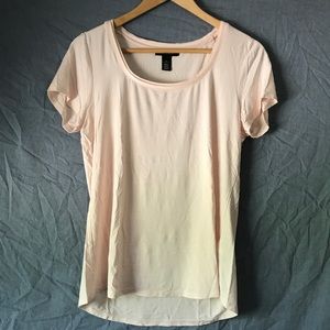 WHBM, EUC, Layering T, Peach, Size L, Retail $34